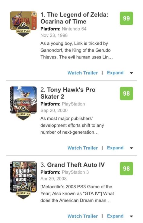ocarina of time metacritic.